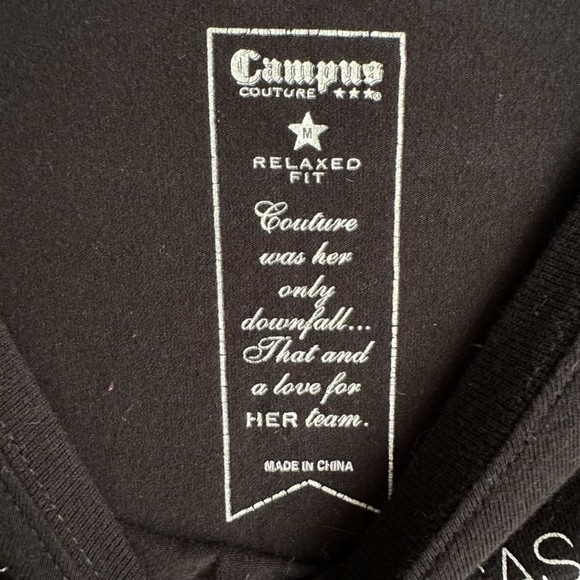 CAMPUS COUTURE Black University of‎ Kansas Jayhawks Ladies Casual Top, M - Picture 3 of 5